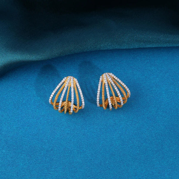 π Golden Eternal Shell-Inspired Statement Earrings Gift (100% off)