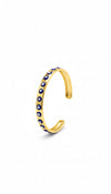 gold-plated evil eye cuff bangle