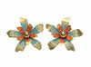 metal flower earrings