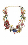 necklace with multi-colored crystals