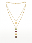 Spectrum of Hearts Layered Necklace