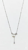 Pearl Blossom Silver Necklace