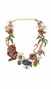 necklace with multi-colored crystals