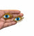 blue statement evil eye stud earrings