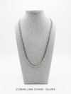 Classic Silver Cuban Link Chain