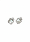 Elegant Mother-of-Pearl Clover Stud Earrings