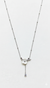 Mother of Pearl Blossom Drop Necklace in 92.5 Sterling Silver